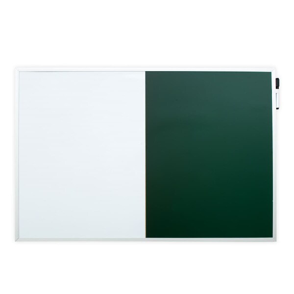 Combo white board and chalk board